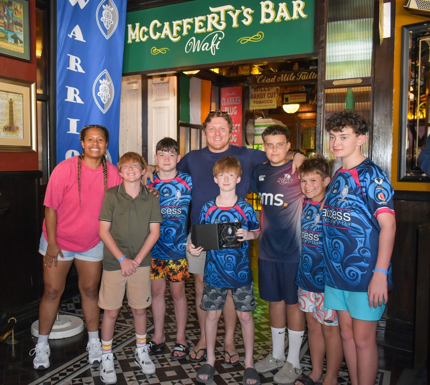 Young Warriors show off their awards at the ceremony